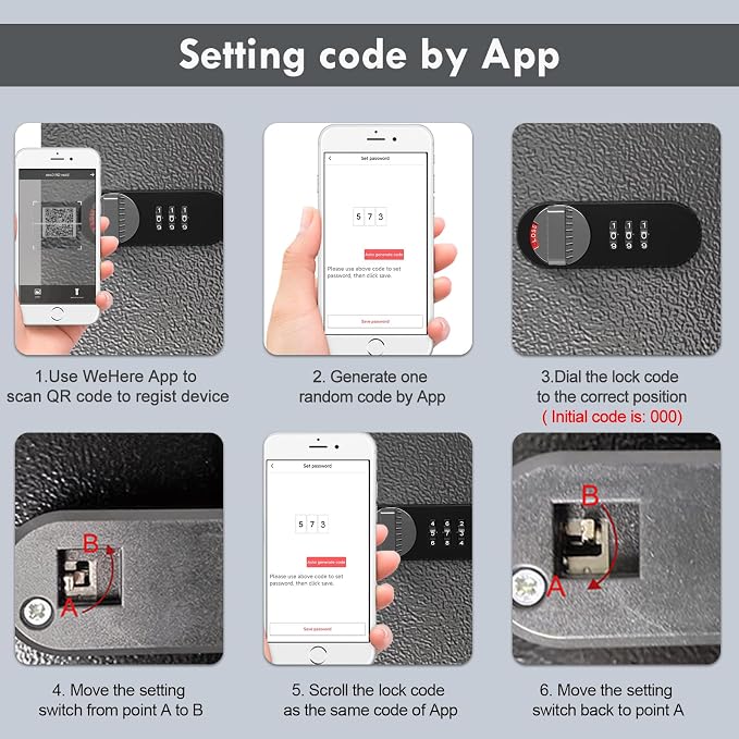 WeHere 32 Key Lock Box with Dual Lock, Combination & Key Unlock, Key Cabinet - Image 5
