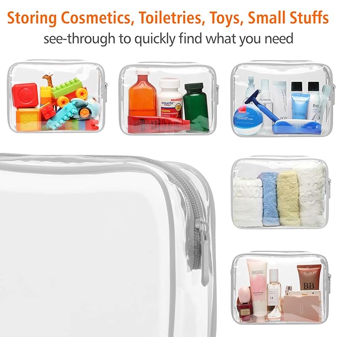 PACKISM Clear Makeup Bag, Waterproof TSA Approved Toiletry Bag Quart Size Bag - Image 4
