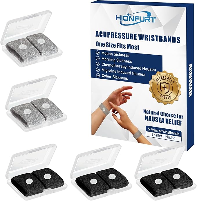 Motion Sickness Bands Anti Nausea Wristband by HIONFURT
