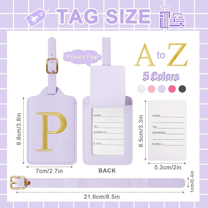 Personalized Initial Luggage Tags - Image 2