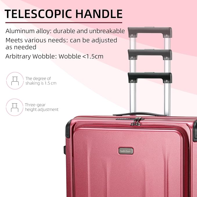 Premium Carry On Luggage, 29 Inch Top Opening Aluminum Frame Airline Approved - Image 5