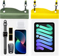 Large Watperproof Pouch 2 Pack, IPX8 Waterproof Cell Phone Case Dry Bag Pouch by YUMQUA