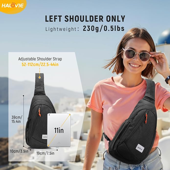 HALOVIE Anti Theft Crossbody Sling Bag RFID Travel Sling Backpack Lightweight - Image 6