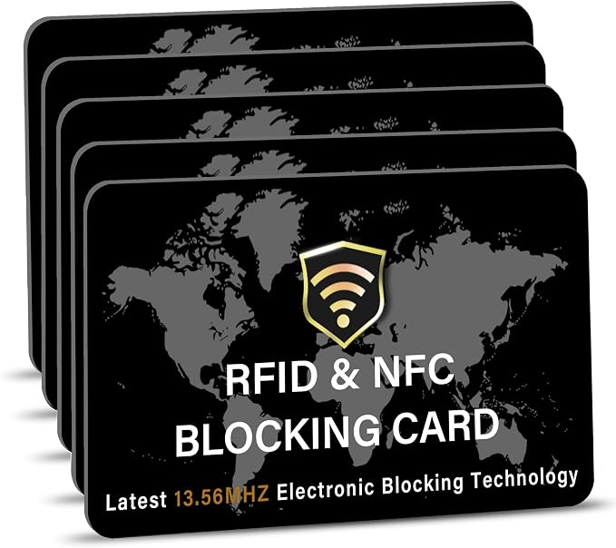 SaiTech IT 5 Pack RFID Blocking Card NFC Contactless Debit/Credit Card ATM by SaiTechIT