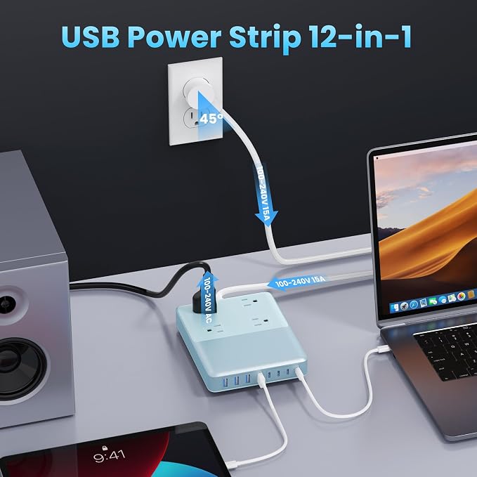 12-in-1 Charging Station USB C Power Strip - Image 3