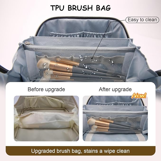 BOYATU Travel Makeup Bag Organizer Cosmetic Bag: 3 Pcs Set Make up Bags - Image 4