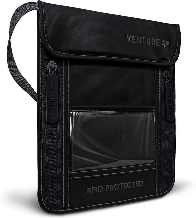 VENTURE 4TH Passport Holder Neck Wallet by VENTURE4TH