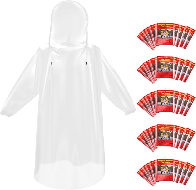 Bruvoalon 6 & 20 Pack Disposable Rain Ponchos - Image 9