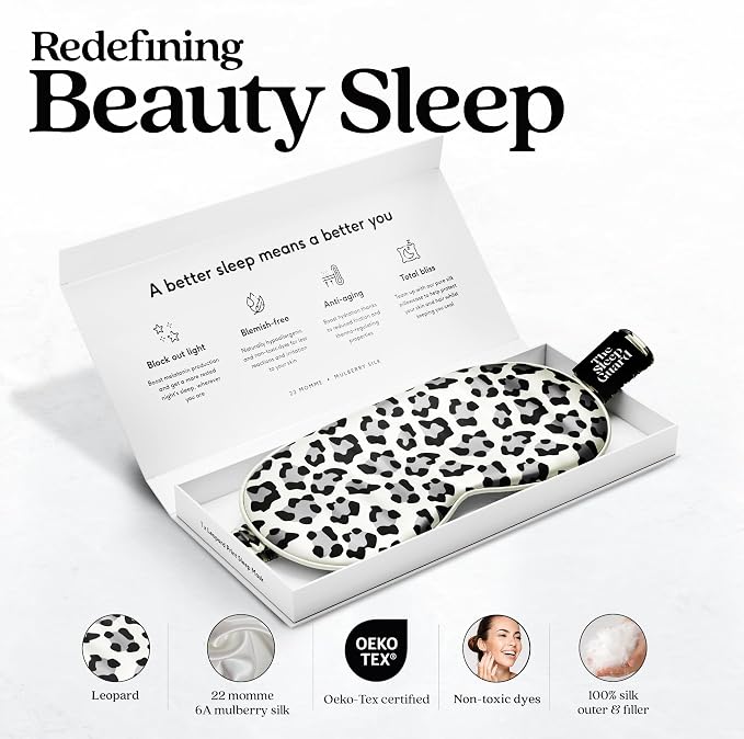 Pure Silk Sleep Mask Light Blocking Travel Essentials. Eye Masks - Image 2