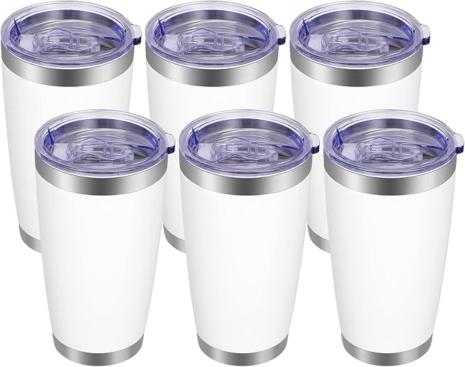 VEGOND 20oz Tumbler with Lid and Straw Stainless Steel Tumbler Cup Bulk Vacuum by VEGOND