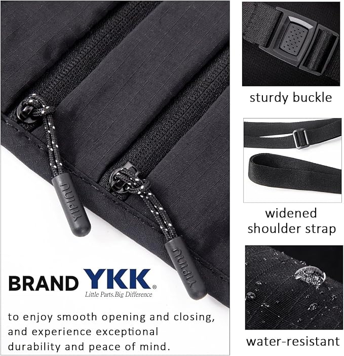 Crossbody Money Belt for Travel Women & Men Hidden, Travel Wallet Pouch - Image 3