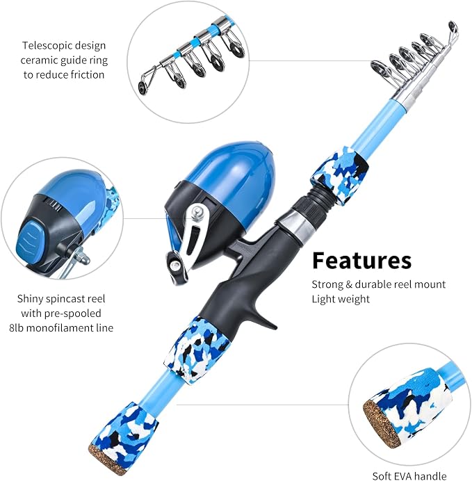 LEOFISHING 2 Set Kids Fishing Pole Set - Image 2