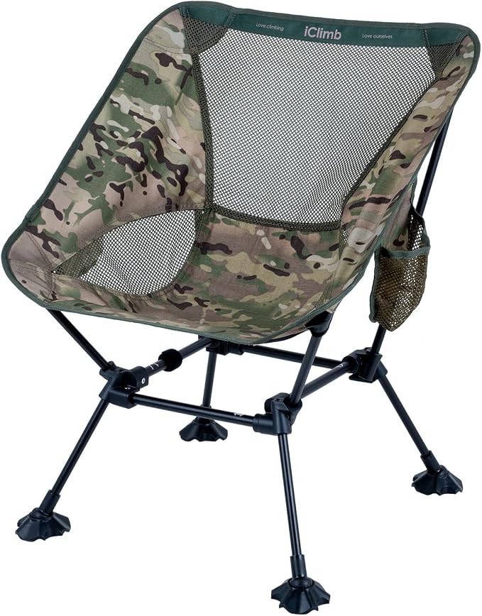 iClimb Ultralight Compact Camping Folding Beach Chair by iClimb