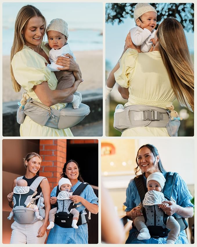 Baby Carrier, MOMTORY Safety-Certified 6-in-1 Baby Carrier Newborn to Toddler - Image 8