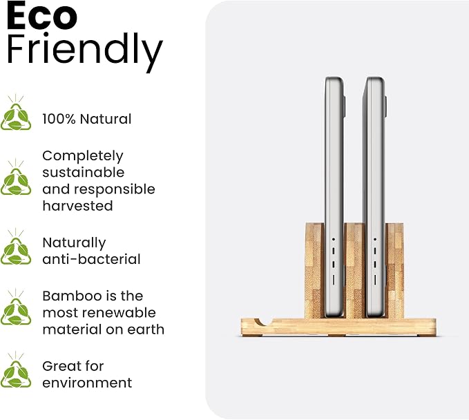Kothar Premium Wood Vertical Laptop Stand - Image 6