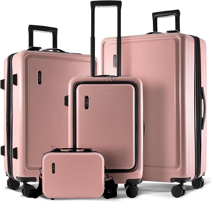 Hard Shell Luggage Sets with Spinner Wheels 4 Piece, Expandable Large Suitcases by TravelArim
