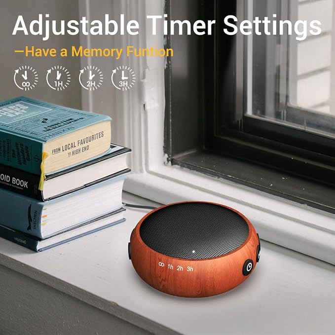 SoundMe Small Sound Machine Brown Noise Machine 30 Soothing Natural Sounds Rain - Image 4