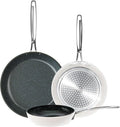 Nuwave 3-Piece 8”, 12” Forged Lightweight Frying Pan Set, G10 Healthy Duralon by NuWave