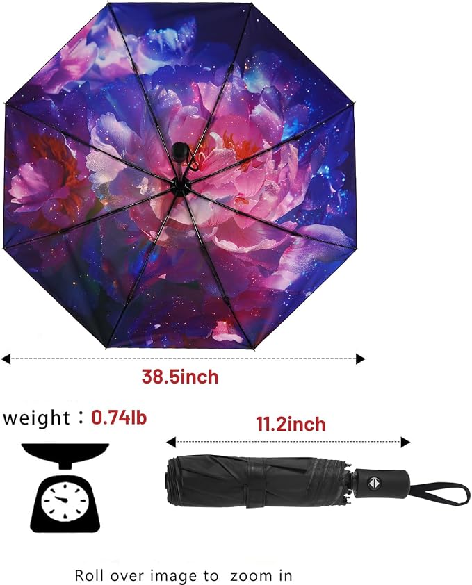 SY COMPACT Travel Umbrella Windproof Automatic Umbrellas Small Compact UV Sun - Image 2