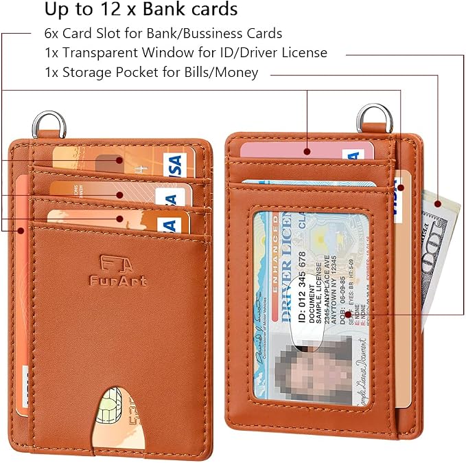 FurArt Slim Minimalist Wallet, Front Pocket Wallets, RFID Blocking, Credit Card - Image 6