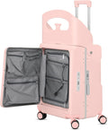22" Ride On Luggage with Seat for Kids & Adults, Lightweight Hardside Ride-On by ADVWIN