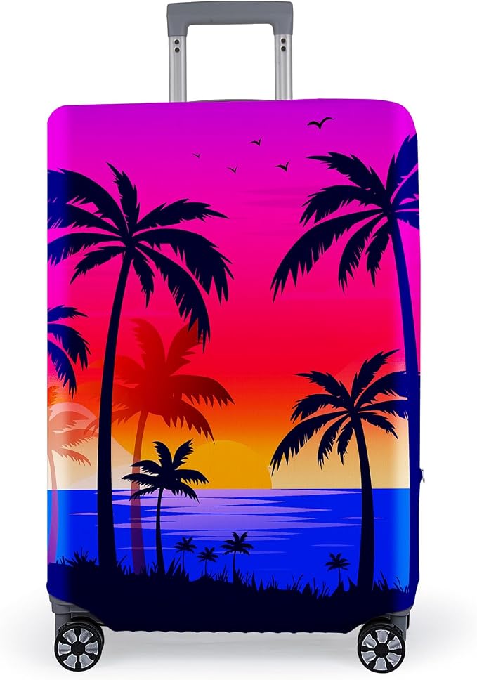 Pink Dino Suitcase Luggage Cover, Thick Suitcase Cover by PinkDino