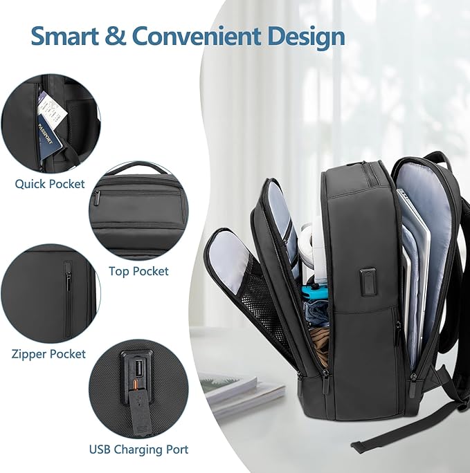 Laptop Backpack for Men Business Travel Laptop Backpack - Image 4