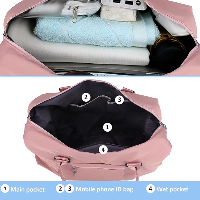 Travel Duffle Bag, Waterproof Sport Tote Gym Bag - Image 6