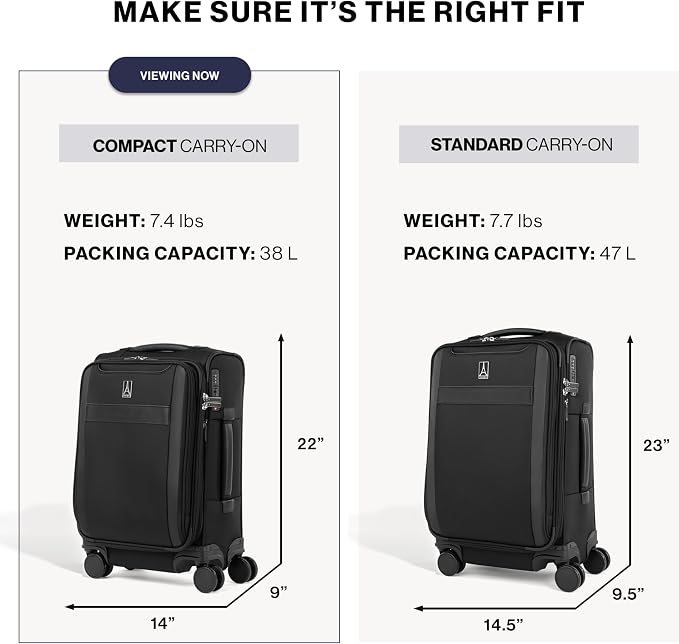 Travelpro VersaPack+ Lightweight Softside Expandable Carry on Luggage, 8 - Image 3