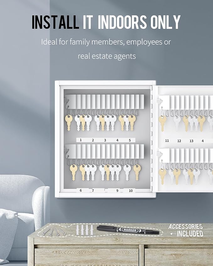 Uniclife 60 Position Slotted Key Cabinet - Image 4