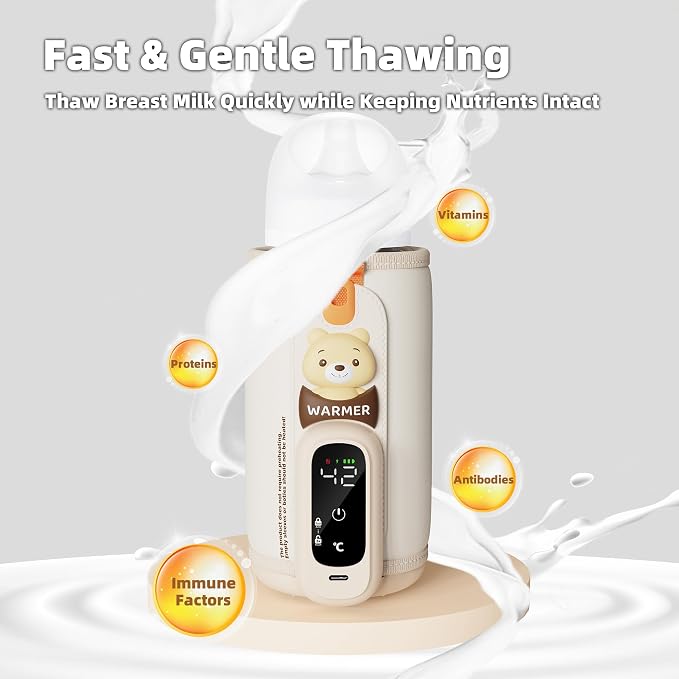 Portable Bottle Warmer for Breastmilk & Formula, Baby Rapid Milk Warmer - Image 7