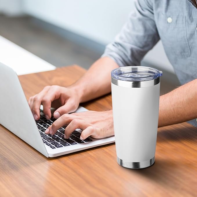 20oz Tumbler with Straw and Brush, Stainless Steel Vacuum Insulated tumbler - Image 5