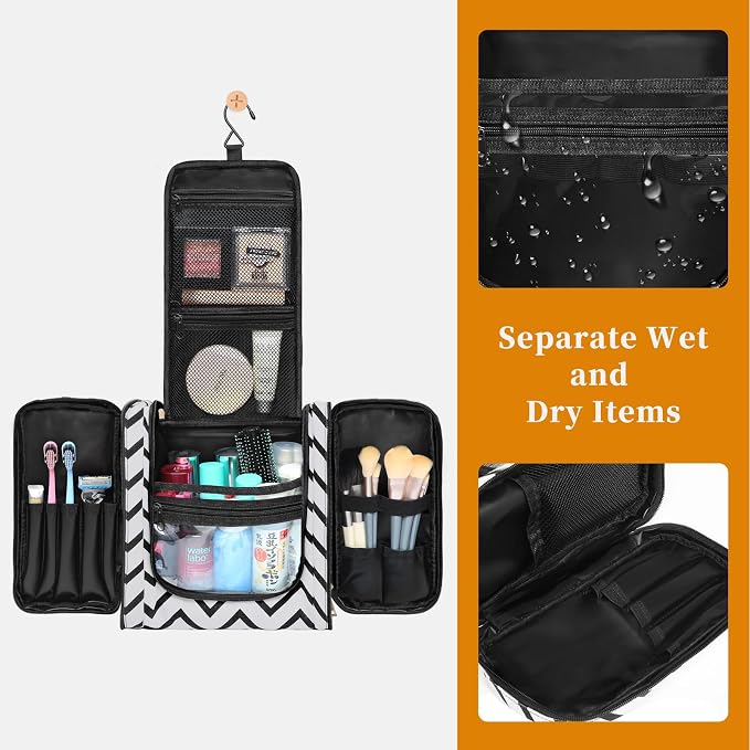 Hanging Travel Toiletry Bag, Large Capacity Cosmetic Travel Toiletry Organizer - Image 4