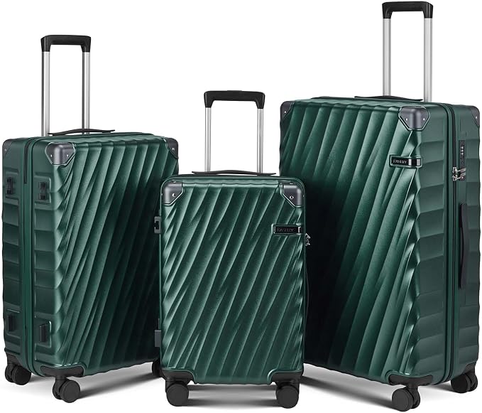 Luggage sets 3 piece with Spinner Wheels, PC Hard Shell Travel Luggage by Unknown