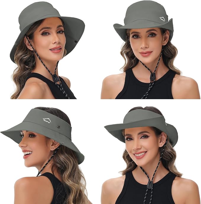 Sun Hats for Women Bucket Hat UV Protection Fishing Hat Wide Brim Safari Hats 2 - Image 2