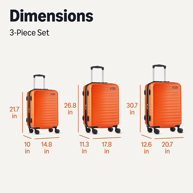 Amazon Basics 3-Piece Set, Hardshell Suitcases - Image 6