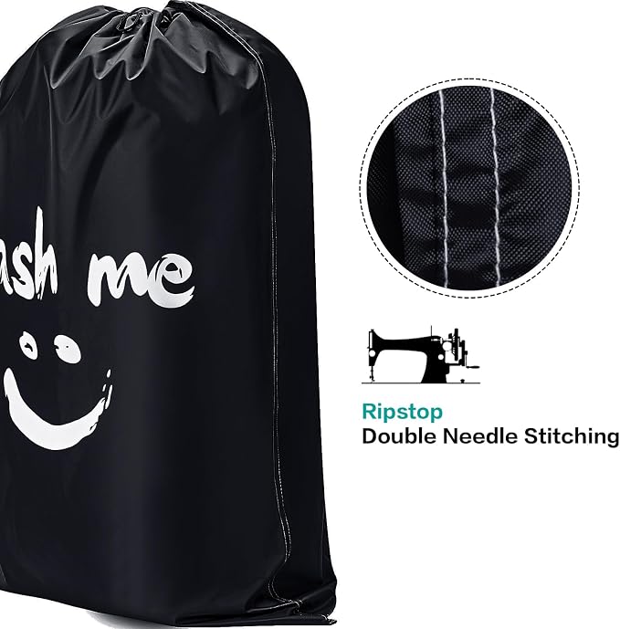 HOMEST 2 Pack XL Wash Me Travel Laundry Bag, Dirty Garments Organizer, Large - Image 2