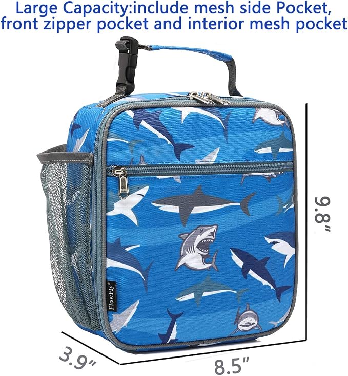 FlowFly Kids Lunch box Insulated Soft Bag Mini Cooler Back to School Thermal - Image 3