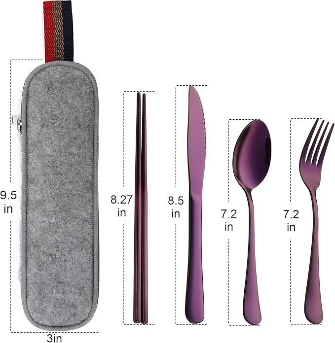 DEVICO Camping Utensils, Portable Travel Utensils - Image 4