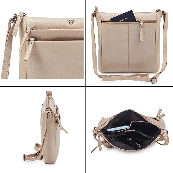 Small Soft Genuine Leather Crossbody Purse Women’s Sling Crossover Shoulder - Image 5