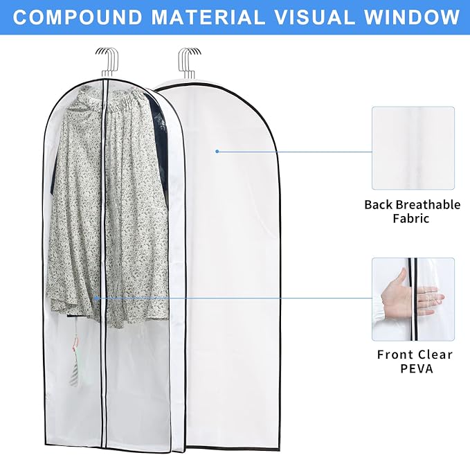 Hanging Clothes Storage with 4" Gusseted Garment Covers - Image 5
