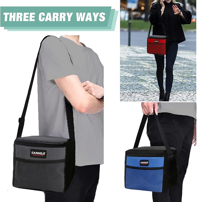 6 Can/5L Lunch Bag for Women Men Portable Lunch Box Small Cooler Bag Soft - Image 5