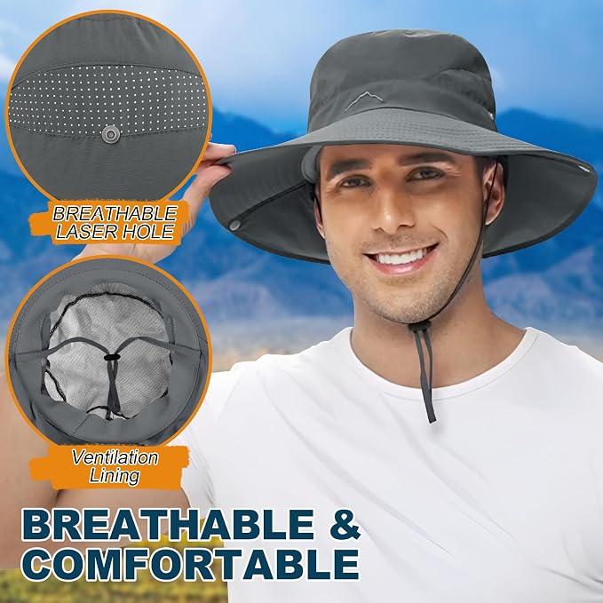 ZOORON Sun Hat for Men Women Fishing Hat - Image 4
