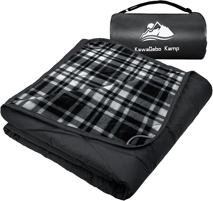 Outdoor Waterproof Blanket, Foldable Fleece Stadium Blanket by KawaGeboKamp