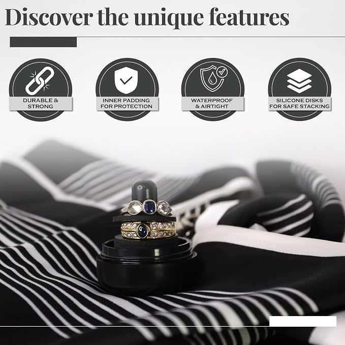 Ring Holder Keychain, Jewelry Organizer and Storage, Portable Waterproof Ring - Image 3