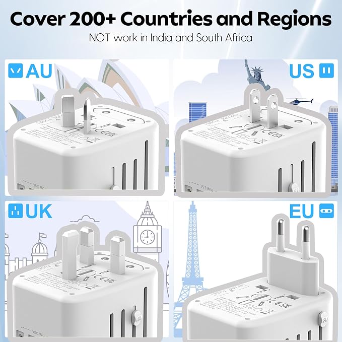 JMFONE International Power Plug Adapter, Universal Travel Adapter - Image 5