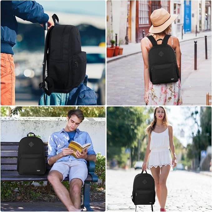 17 Inch Backpack for School Business Travel, Computer Bookbag Schoolbag for - Image 2