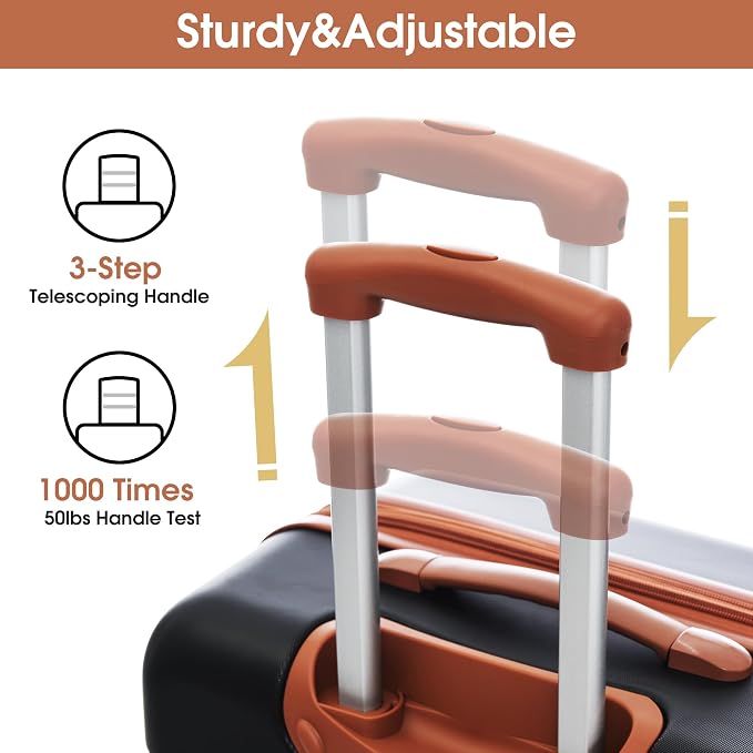 Merax Luggage sets of 13 Piece 16 20 24 28 IN Carry on Luggage sets 4 piece - Image 4