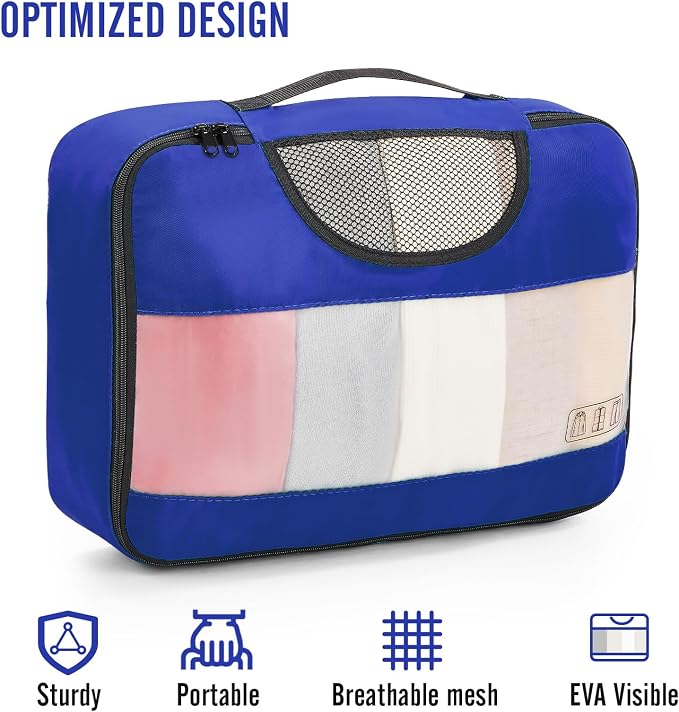 Veken 8 Set Packing Cubes for Travel Essentials, Suitcase Organizer Bags in 4 - Image 4