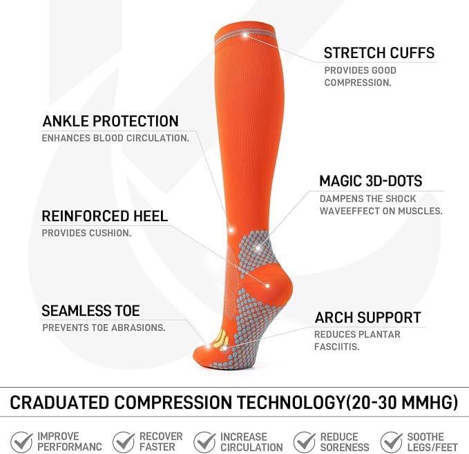 Kickticks 4 Pairs Compression Socks - Image 4